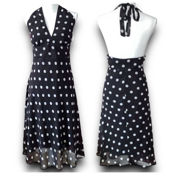 DCC Missy Halter 1950s Retro Classic Pinup Girl Rockabilly Style Polka Dot Swing - Picture 1 of 11